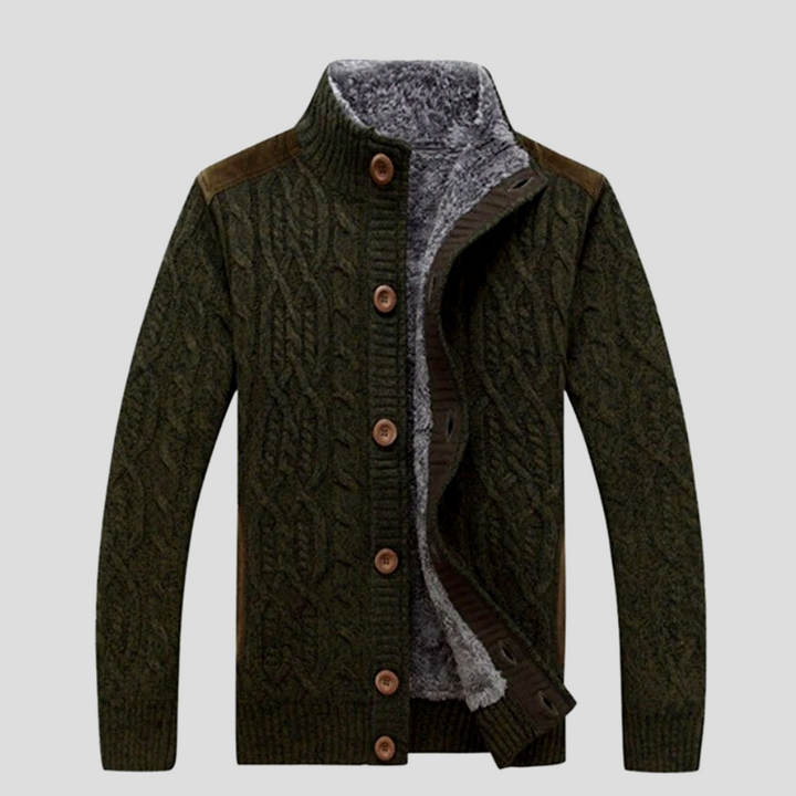 Men’s Knit Jacket – Plush-Lined for Added Warmth