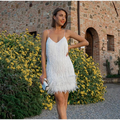 Ximena | Feather Mini Dress
