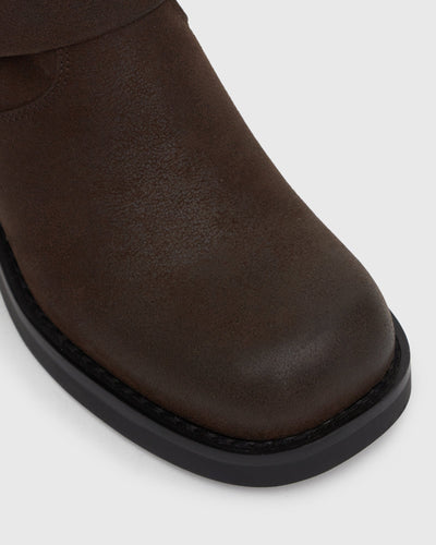 Zephe | Women’s Ankle Biker Boots | Rugged Style