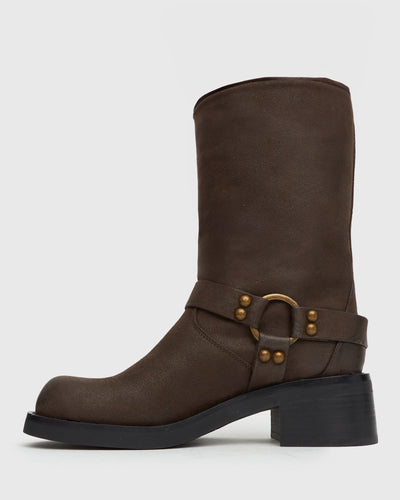 Zephe | Women’s Ankle Biker Boots | Rugged Style