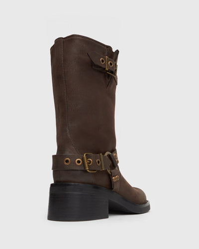 Zephe | Women’s Ankle Biker Boots | Rugged Style