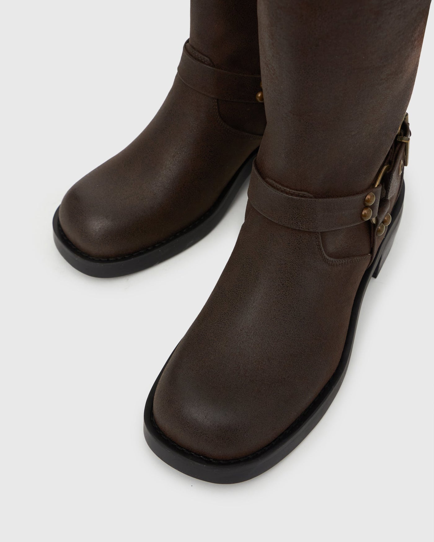Zephe | Women’s Ankle Biker Boots | Rugged Style