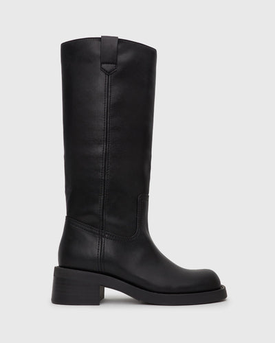 Dreva | Women’s Stacked Wood Heel Knee Boots | Classic Appeal