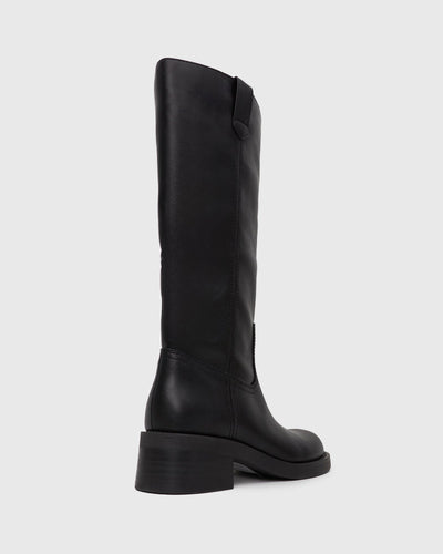 Dreva | Women’s Stacked Wood Heel Knee Boots | Classic Appeal
