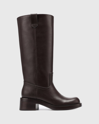 Milira | Women’s Stacked Heel Knee Boots | Timeless Comfort