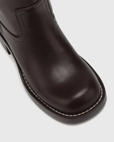 Milira | Women’s Stacked Heel Knee Boots | Timeless Comfort