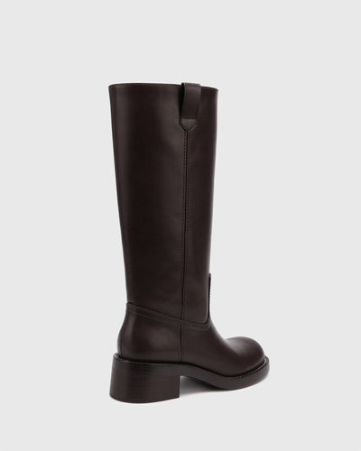 Milira | Women’s Stacked Heel Knee Boots | Timeless Comfort