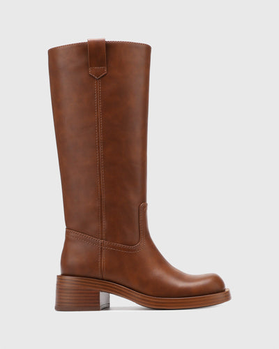 Velona | Women’s Stacked Heel Knee Boots | Sophisticated Edge