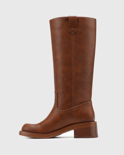 Velona | Women’s Stacked Heel Knee Boots | Sophisticated Edge