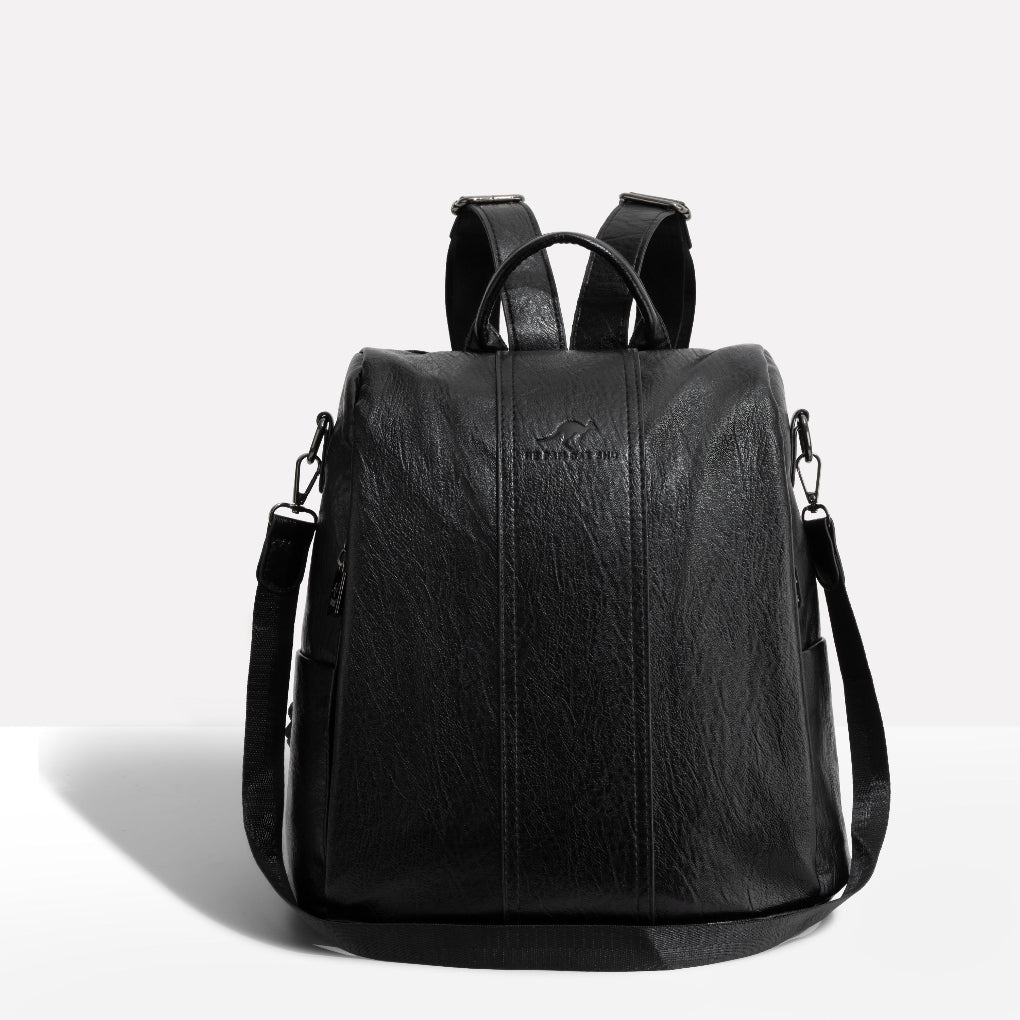 Chic Anti-Theft Backpack for Women – Stylish Leather Design with Concealed Storage