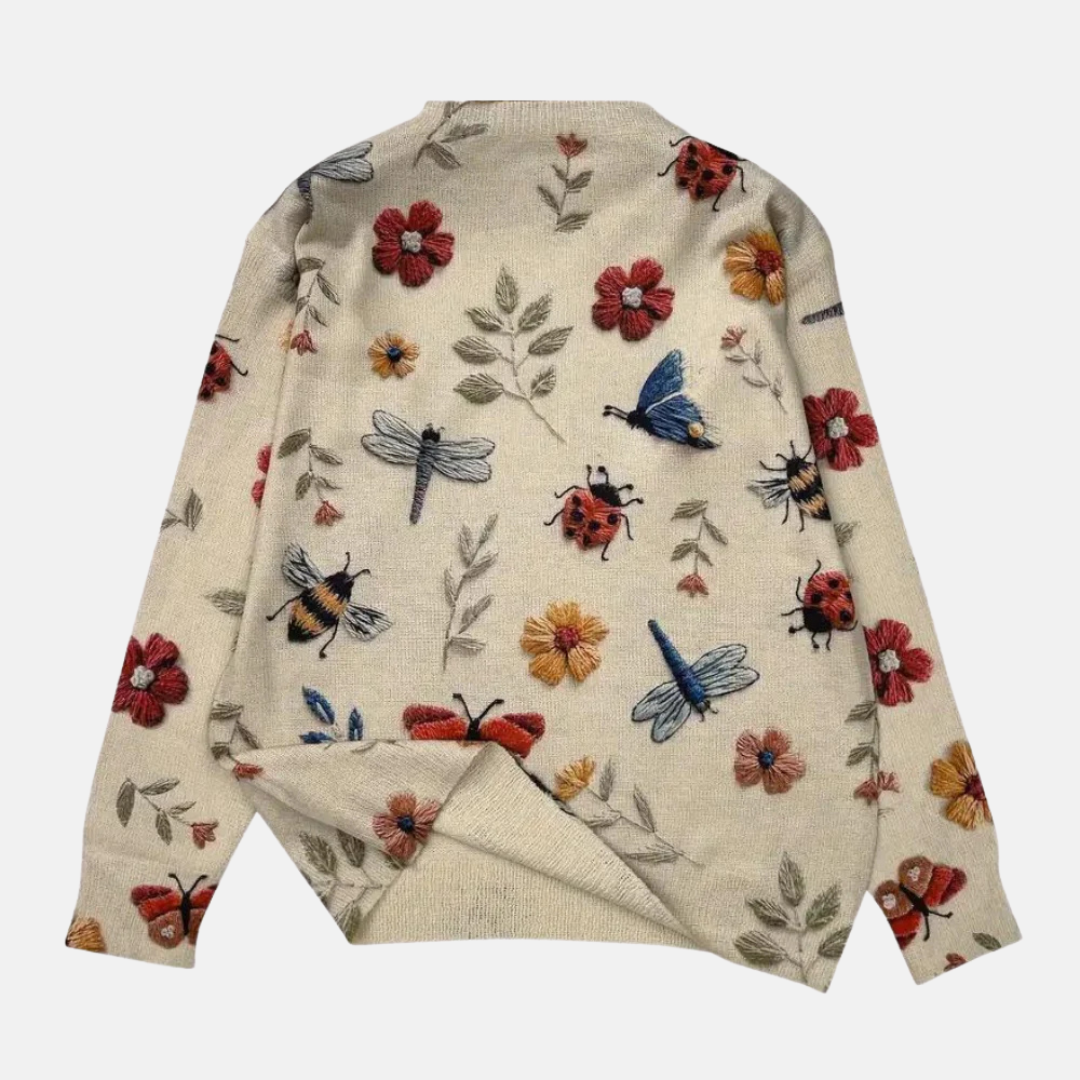 3D Flower Knit Sweater