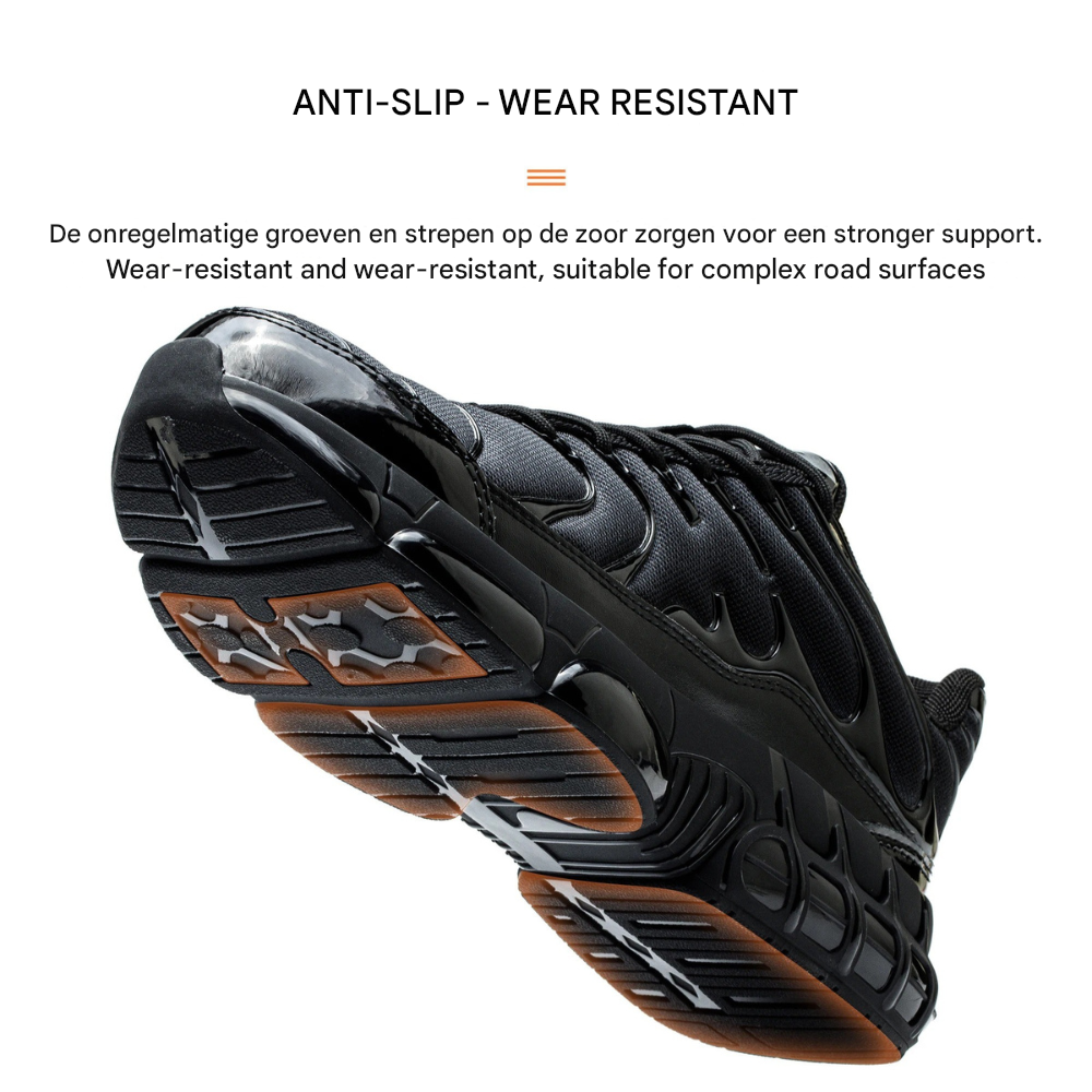 Safety shoes with steel toe cap