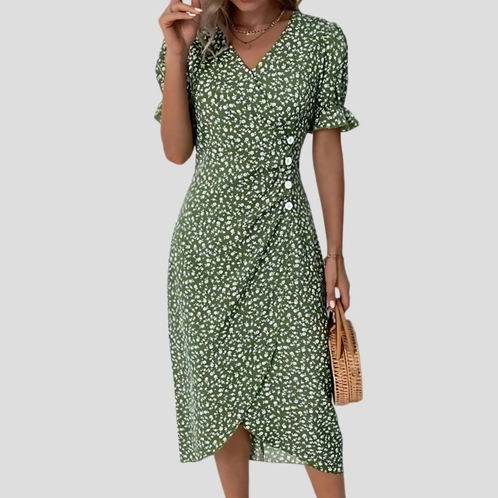 Women’s Elegant Floral Midi Dress