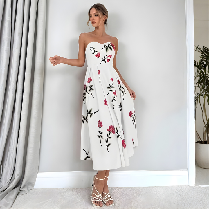 Women’s A-Line Sleeveless Floral Dress