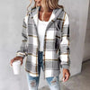 Women's Checked Hooded Coat