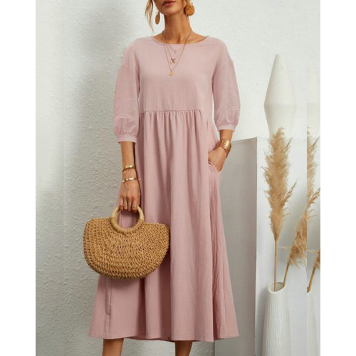 Women's Elegant Smocked Summer Dress | Midi