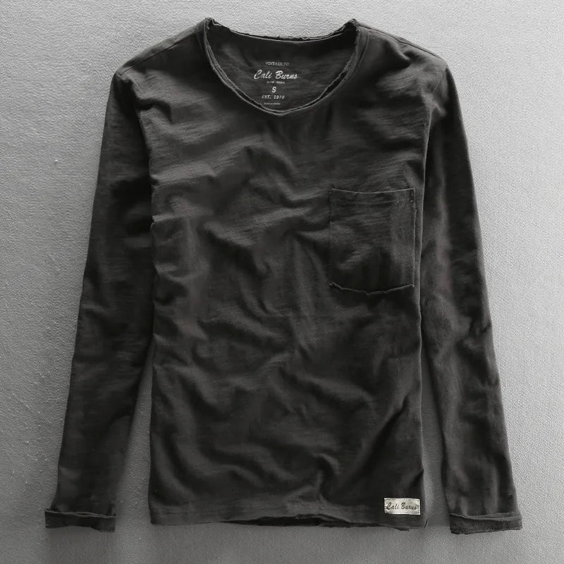 Vintage Cotton Long Sleeve with Crew Neck