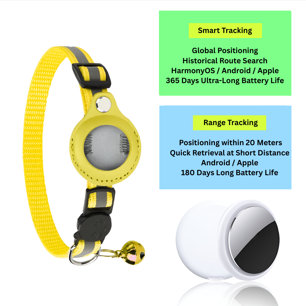 Cat GPS Tracker Collar with Reflective Design