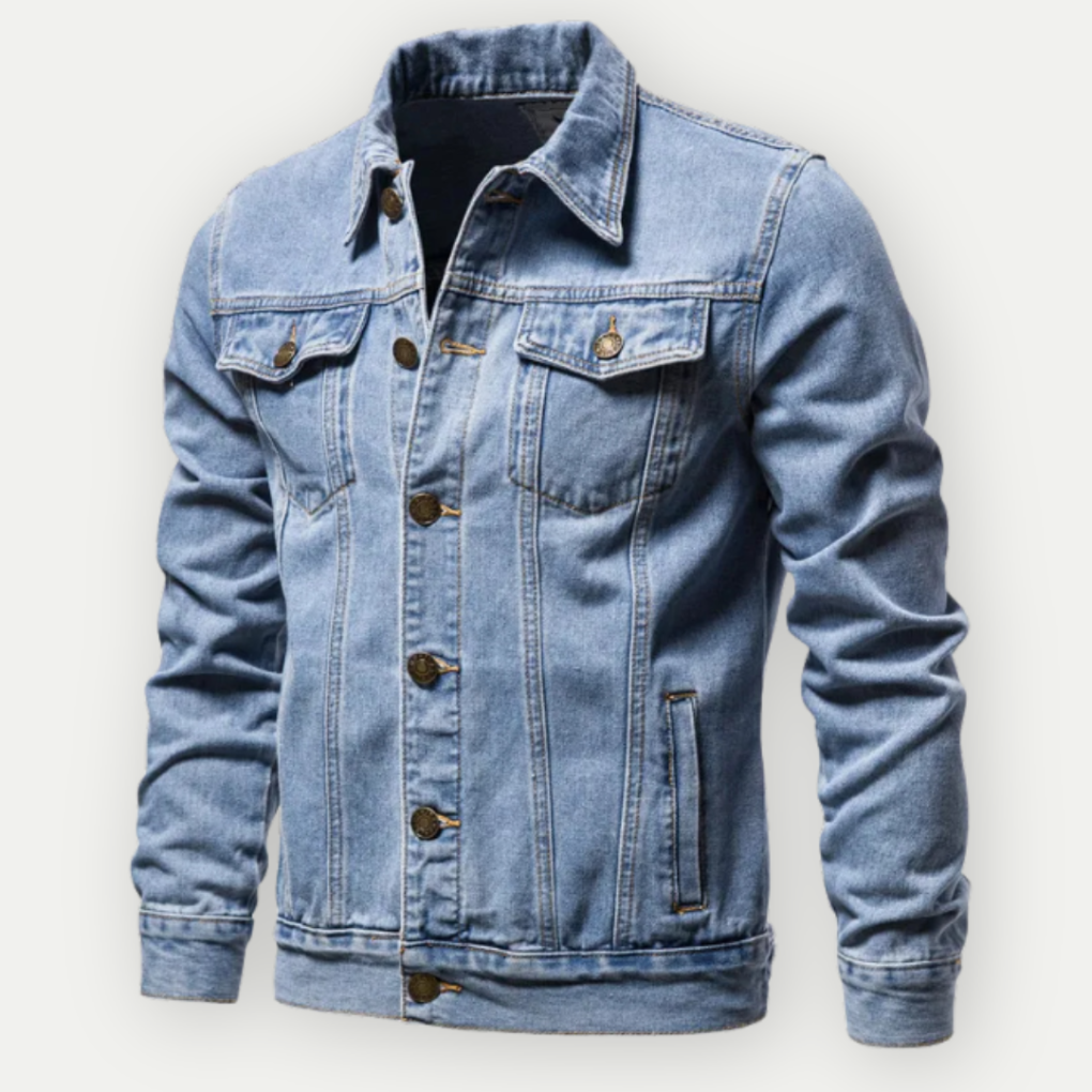 Men's Denim Trucker Jacket  Classic Style for Everyday Wear