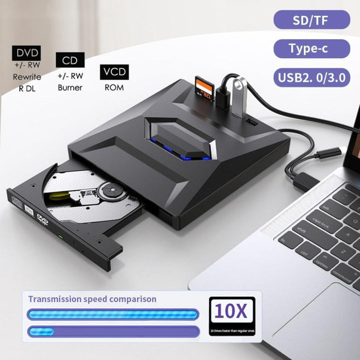 7-in-1 External DVD Player & CD/DVD RW Writer