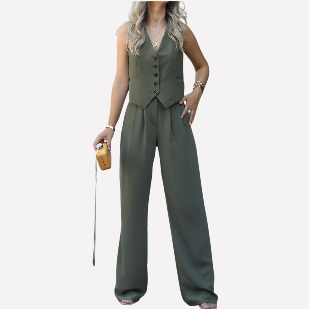 Women’s Sleeveless Vest & Long Pants