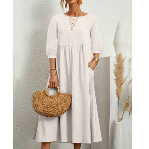 Women's Elegant Smocked Summer Dress | Midi
