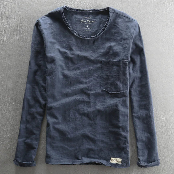 Vintage Cotton Long Sleeve with Crew Neck