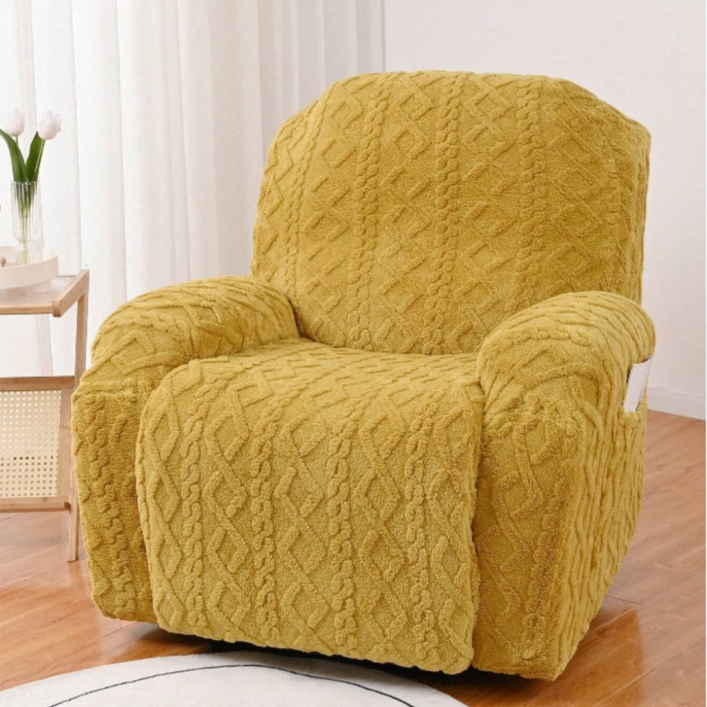 Soft, Non-Slip Winter Plush Recliner Sofa Cover