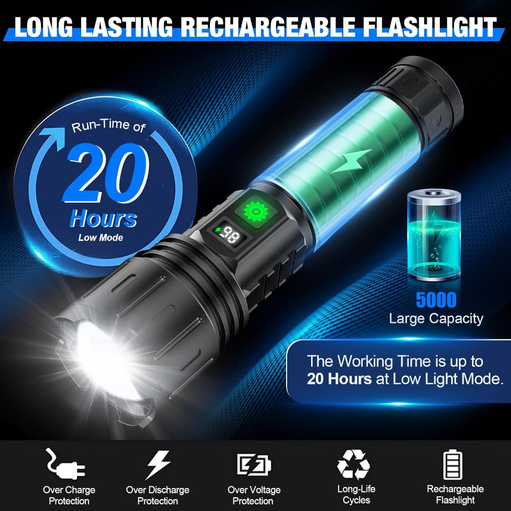 100000 Lumen Tactical Flashlight