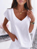 Casual Women's V-Neck Top with Elegant Simplicity