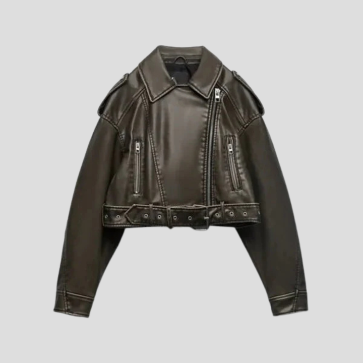 Women’s Cropped Belted Jacket
