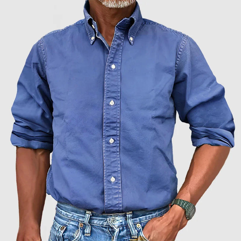 Timeless Classic Men’s Long-Sleeved Shirt – Comfort and Versatility