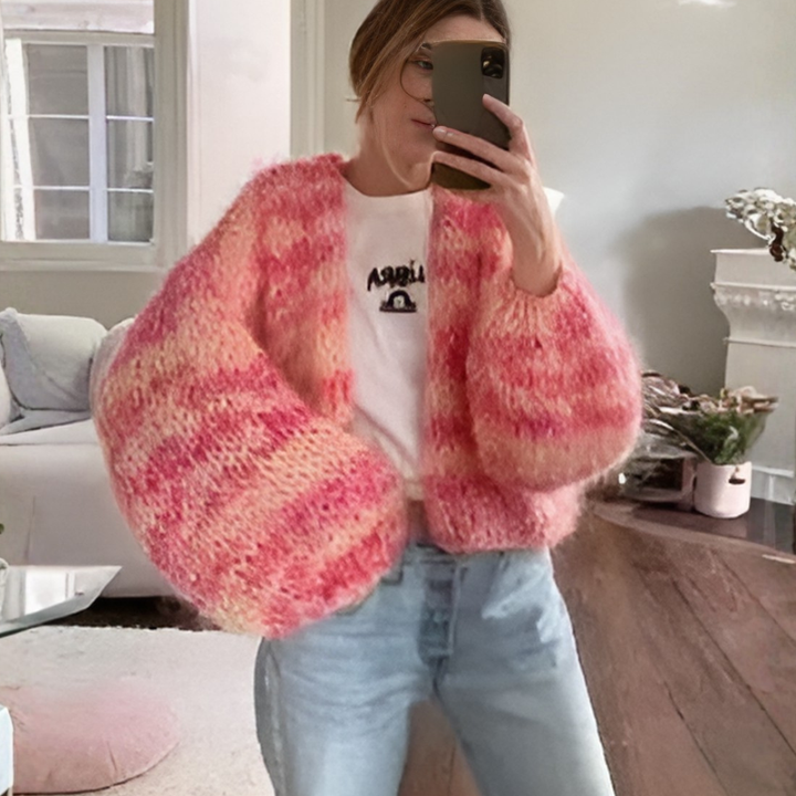 Women’s Striped Open Front Cardigan