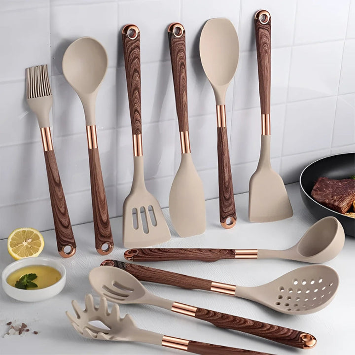 Luxe Silicone Cooking Utensils 10-Piece Set