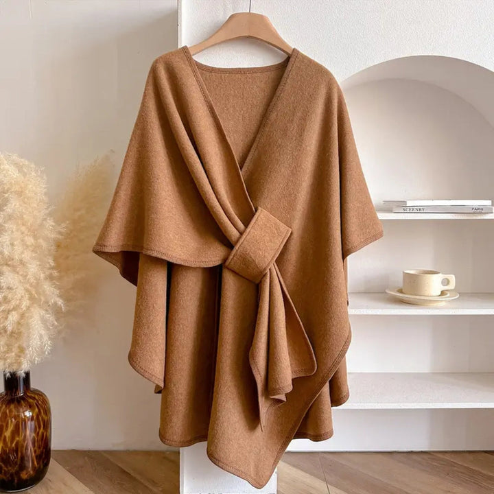 Luxurious Wind-resistant Shawl Coat for Women