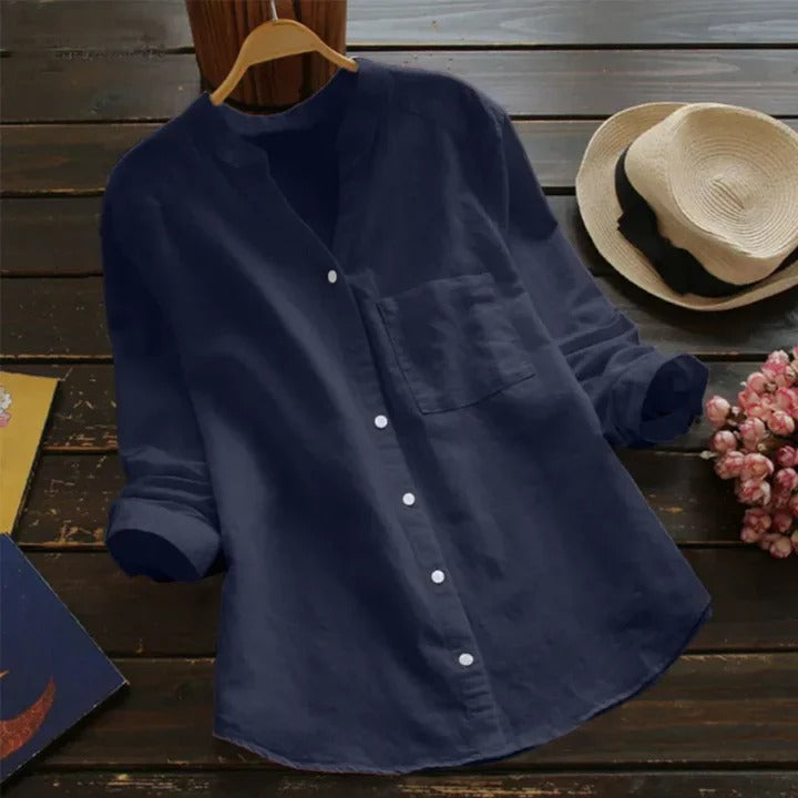 Women's Linen-Cotton Blend Shirt