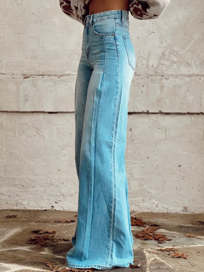 Jeanette | Women's Denim Wide Leg Pants | High Waist