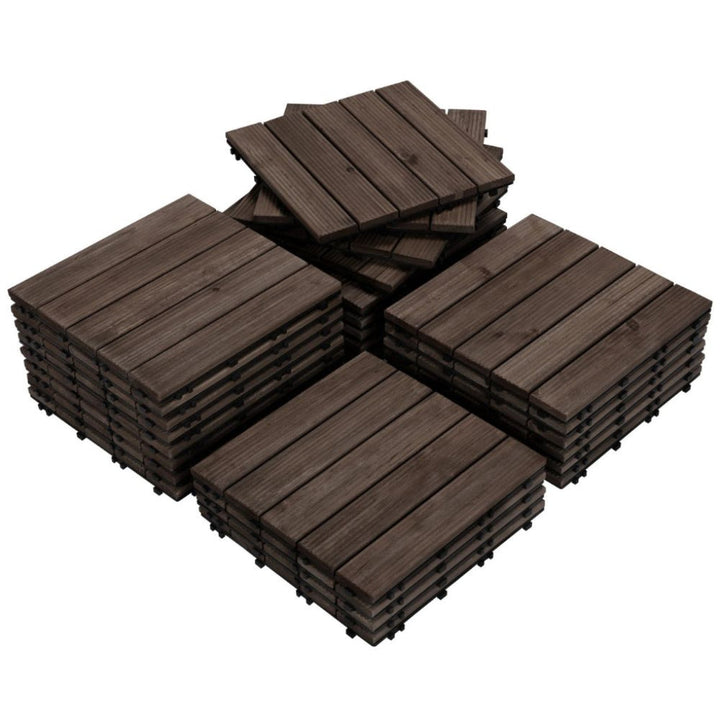 Interlocking Wood Tiles for Indoor and Outdoor