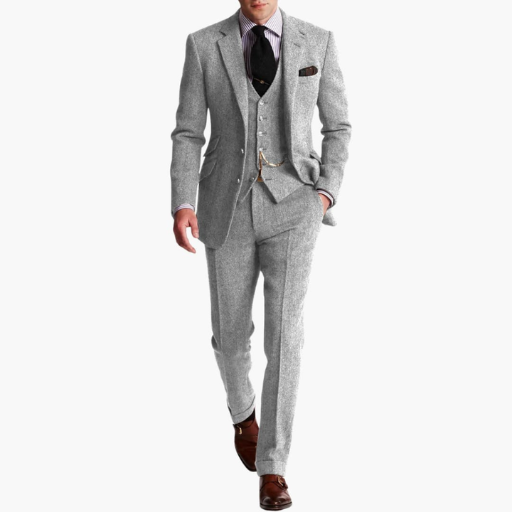 Men’s Formal Suit Set with Jacket and Vest