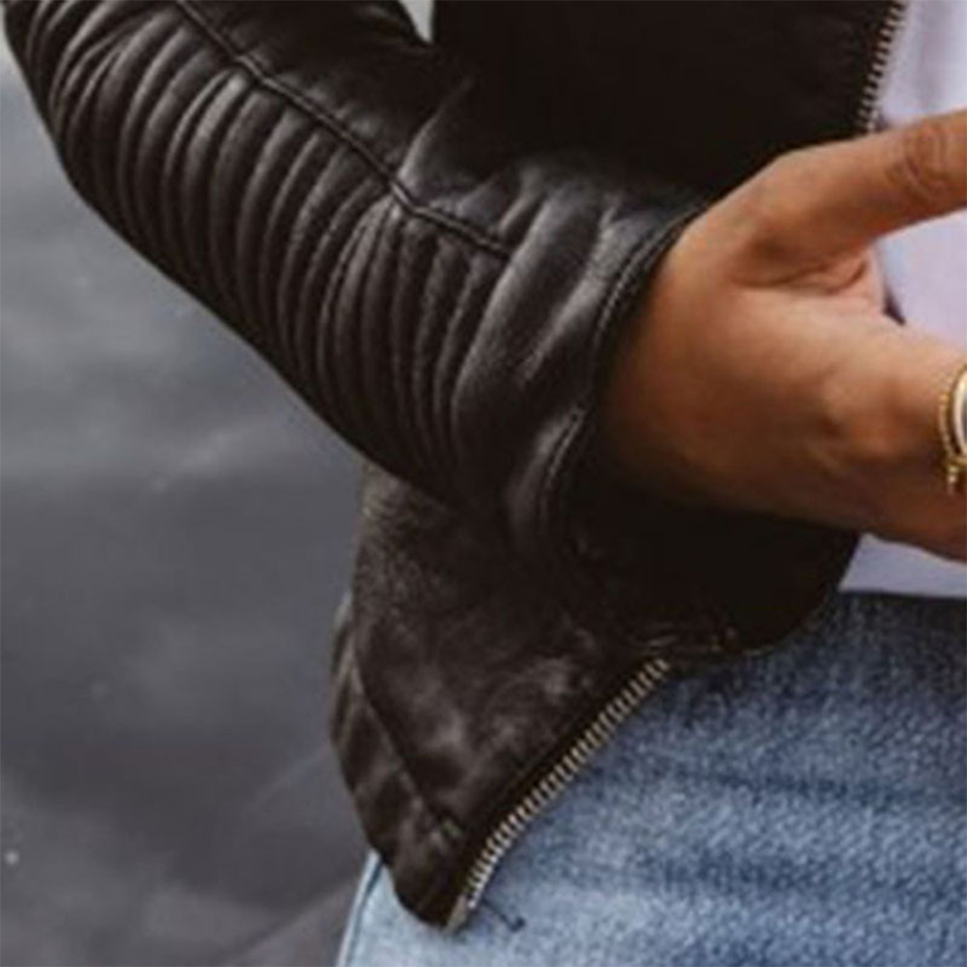 Serelle | Women’s Classic Leather Style Jacket | Versatile Cut
