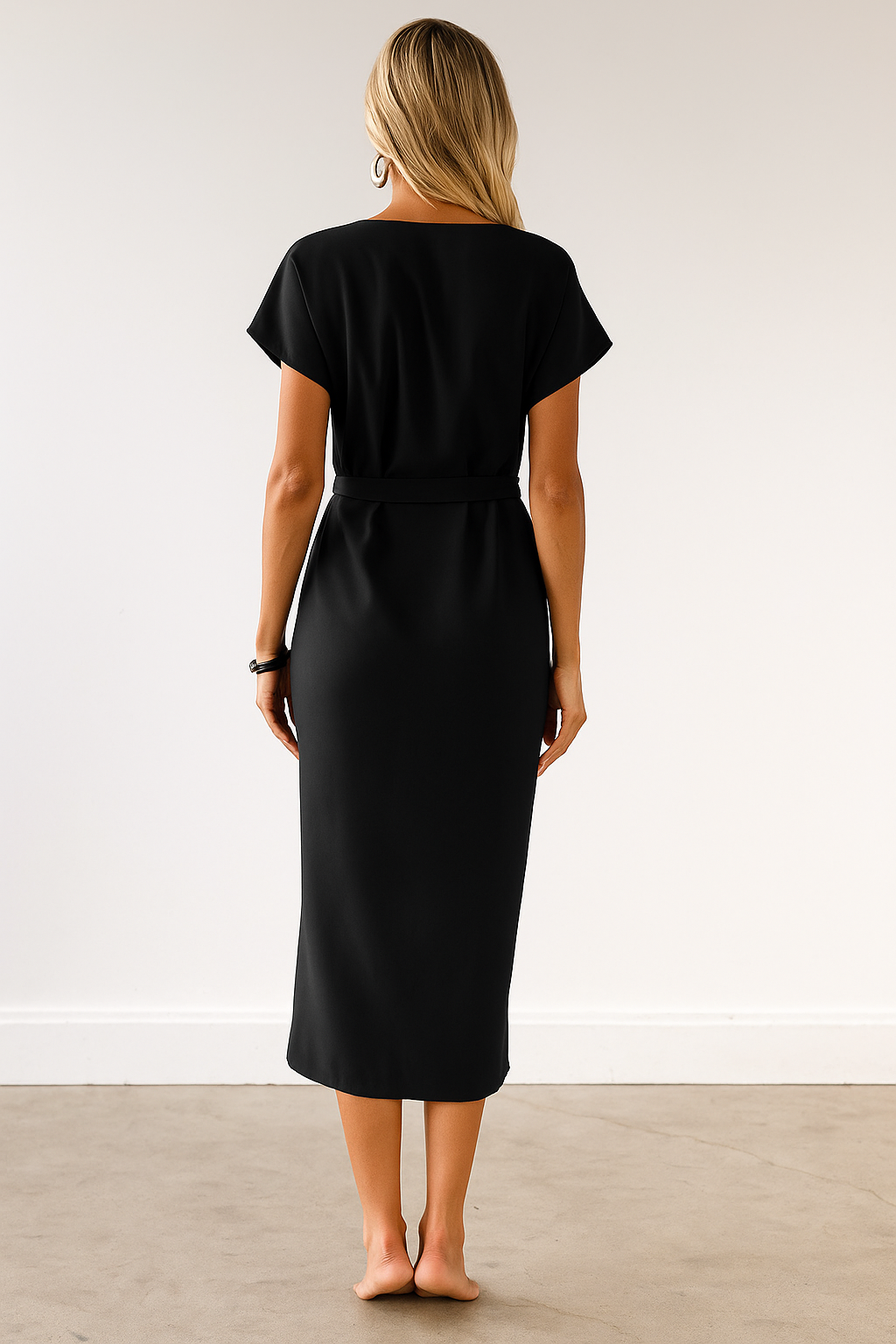 Andrea | Women's Elegant Tulip Midi Dress | Slit