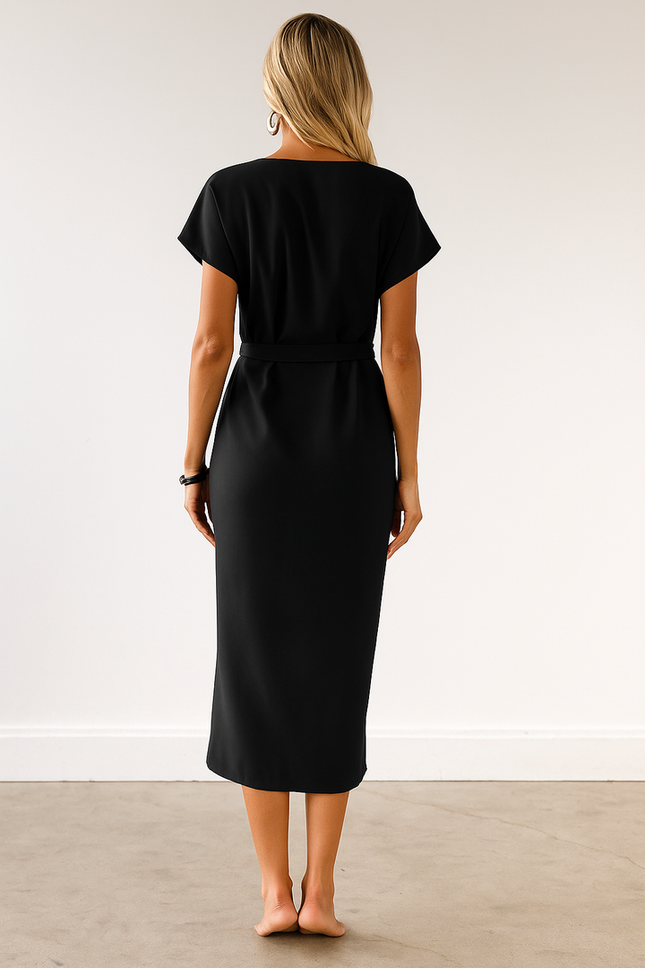 Andrea | Women's Elegant Tulip Midi Dress | Slit