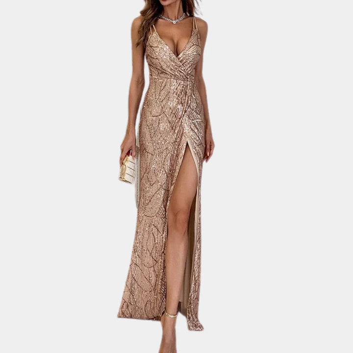 Sparkling Evening Dress with Sequins