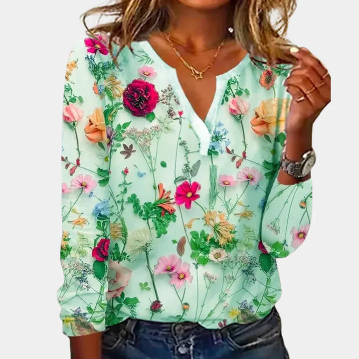 Maelle Blouse – Playful Floral Women’s Shirt
