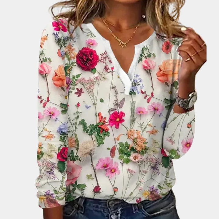 Maelle Blouse – Playful Floral Women’s Shirt