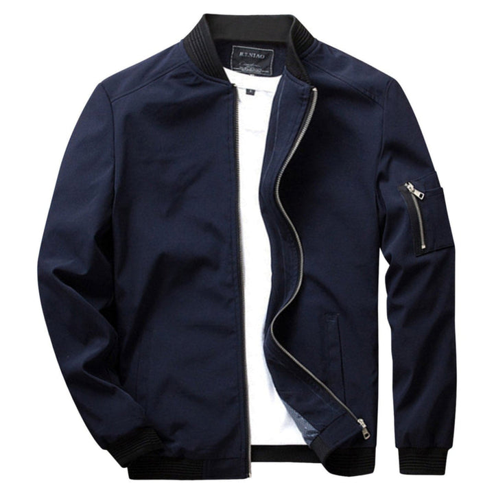Lightweight Zip-Up Jacket for Men with Practical Pocket