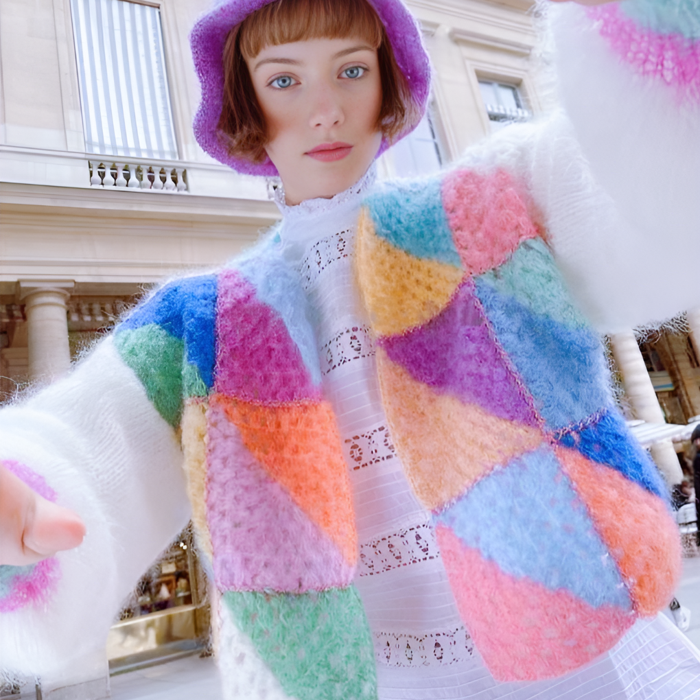 Women’s Striped Open Front Cardigan