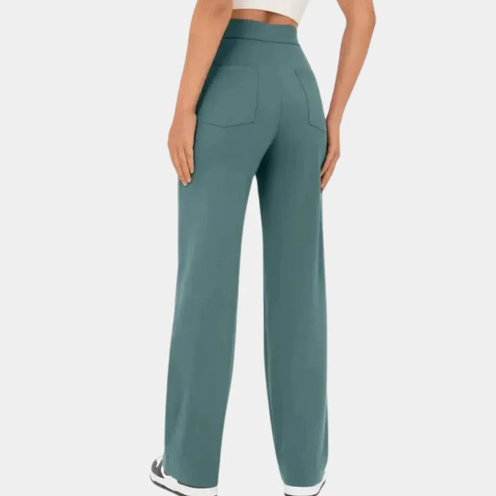 Casual Straight Pants with High Waist