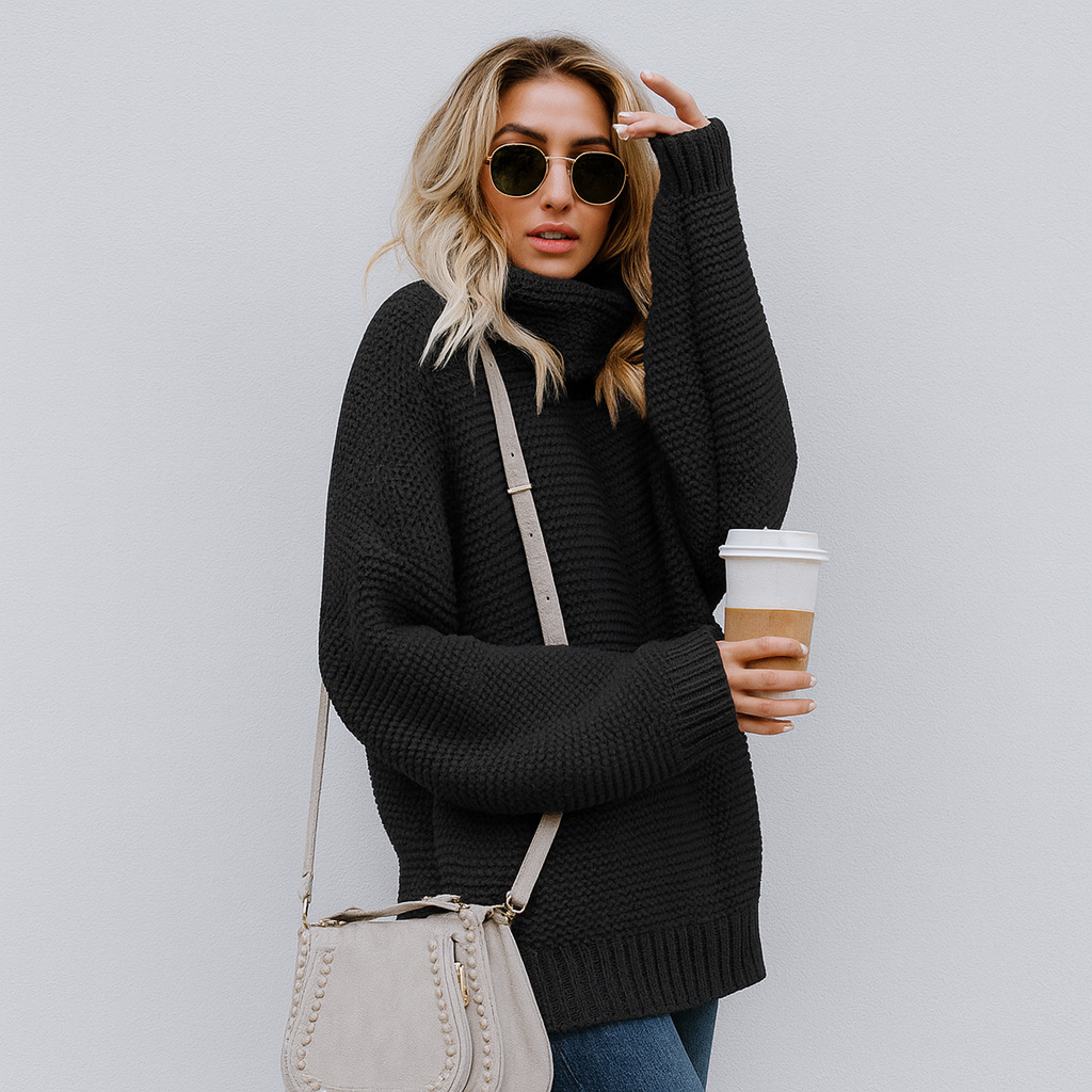 Luxe Knitted Turtleneck Sweater for Women