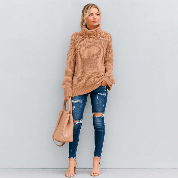 Luxe Knitted Turtleneck Sweater for Women